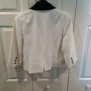 Trina Turk white tuxedo jacket size 10 with tags